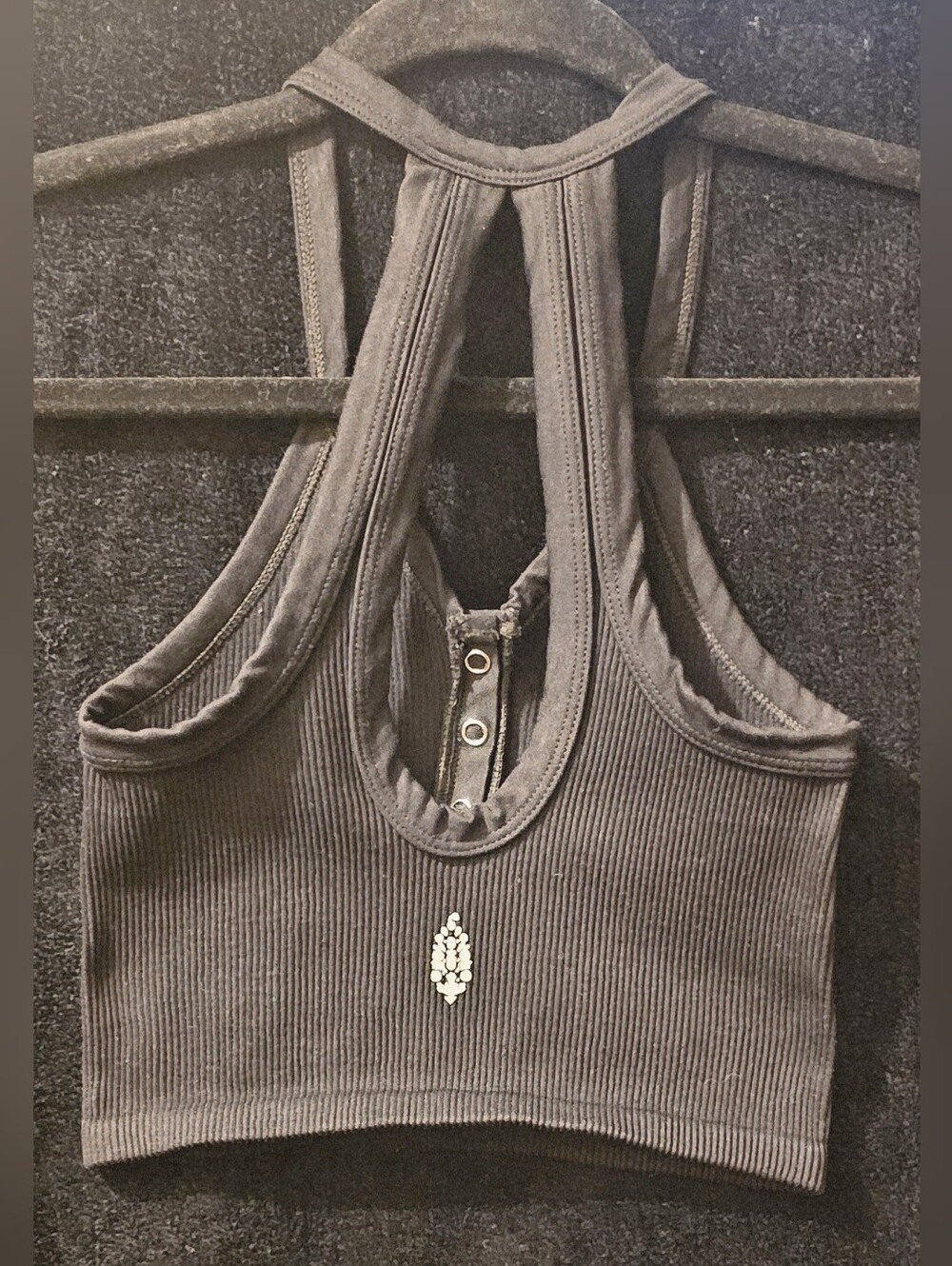 FP Movement Ribbed Cropped Henley Tank Top - Picture 2 of 4